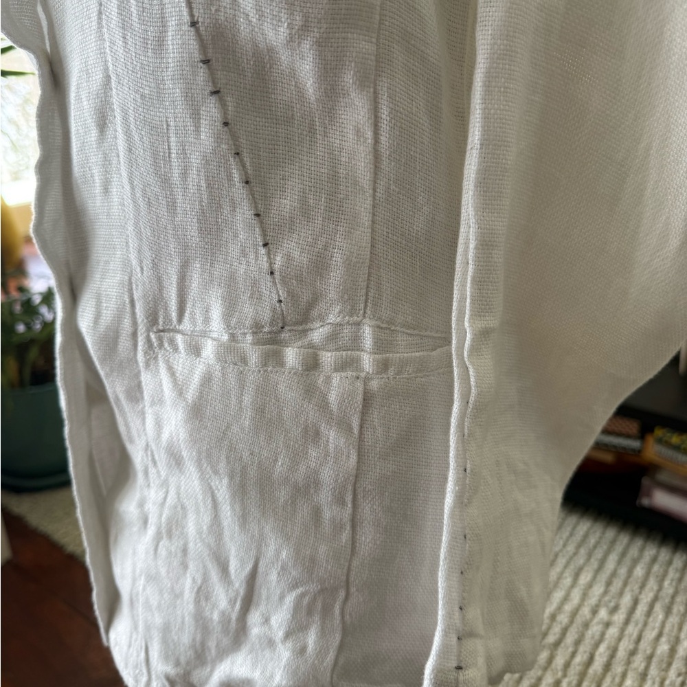 KmRii white linen jacket with distinctive construction, European size 1 - Picture 6 of 16